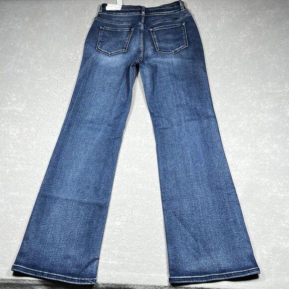 Kancan Jeans Womens Size 29 Blue High Rise Wide Leg Flare Jeans Pockets NWT - Picture 8 of 14